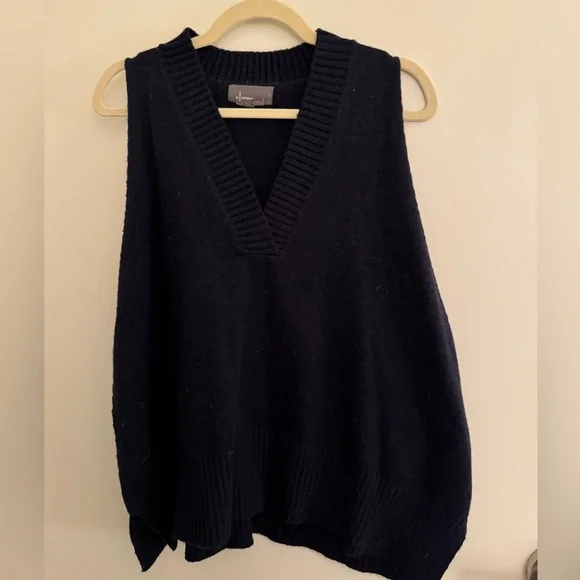 Anthropologie Navy V-Neck Sweater Vest - Picture 1 of 5